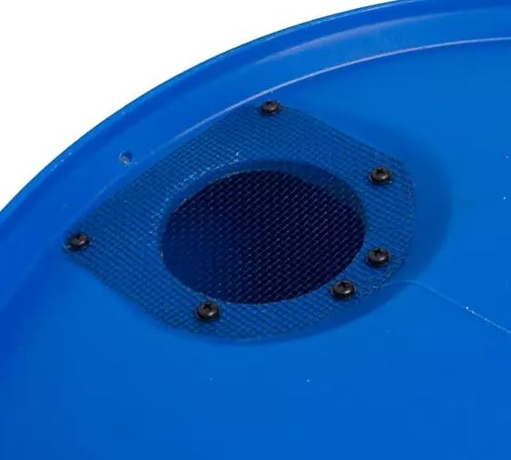 55-Gallon Rain Barrel with Spigot, Blue, Water Collection Container (1 Pack)