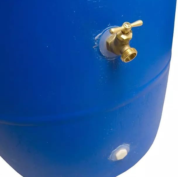 55-Gallon Rain Barrel with Spigot, Blue, Water Collection Container (1 Pack)