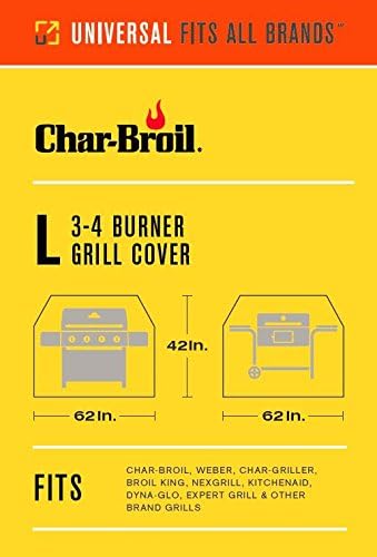 Char-Broil 3-4 Burner Grill Cover and Cuisinart Deluxe Pizza Grilling Pack (13-Piece)