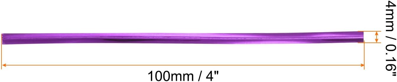 HARFINGTON 800pcs Bag Twist Ties 4" Reusable Plastic Metallic Twist Ties Wire Cable Ties for Party Bread Candy Cake, Purple