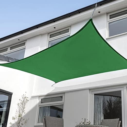 KANAGAWA 12'X16' Dark Green Custom Size Sun Shade Sail Rectangle UV Block Canopy Cover for Patio Backyard Lawn Garden Outdoor (Customized Available)