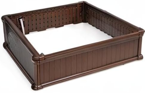 Giantex Raised Garden Bed, Planter for Flower Vegetables, Outdoor Plant Box Patio Backyard, Easy Assembly (48.5''Lx48.5''Wx12''H, Brown)