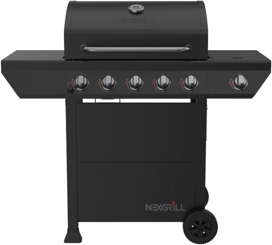 Nexgrill 5-Burner Gas Grill with Side Burner, 67,000 BTUs, 618 SQ. In. Cooking Area, Propane BBQ Grill with Stainless Steel Panel for Outdoor Cooking, Patios, and More - 720-1142