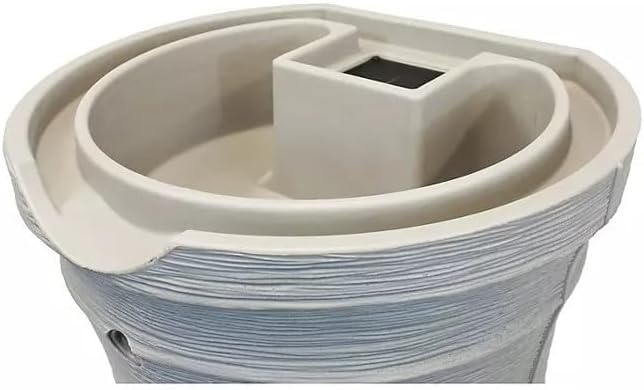 Impressions Corsican Rain Barrel, 50 Gallon, Decorative Textured Design, Sandstone (1 Pack)