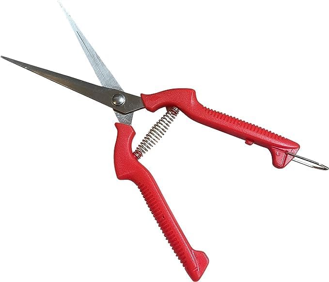 GARDEN GURU Extra Long Stainless Steel Pruner Pruning Shears Clippers Snips – Sharp Bonsai Cutter Plant Trimming Scissors – Straight Blade Garden Scissors Tool – Great for Roses Flowers Herbs Fruits