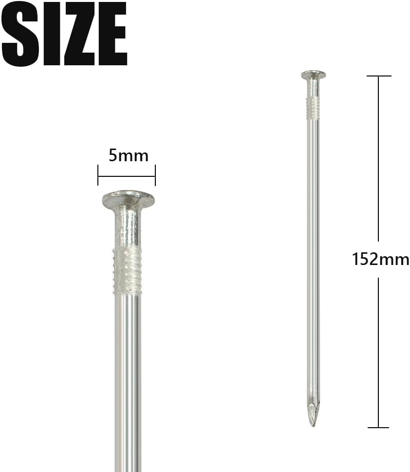 Landscape Staples 75 PCS Metal Heavy Duty Garden Stakes Artificial Turf Stakes for Paver Edging Weed Barrier Fabric Holding Fence Rust Proof Sod Pins Stakes and Carpentry Tent 6 Inch Silver