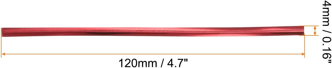 HARFINGTON 800pcs Bag Twist Ties 4.7" Reusable Plastic Metallic Twist Ties Wire Cable Ties for Party Bread Candy Cake, Red