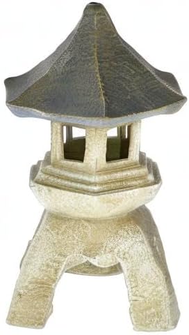 Design Toscano NG29869 Asian Decor Pagoda Lantern Statue, Medium, Two-tone stone