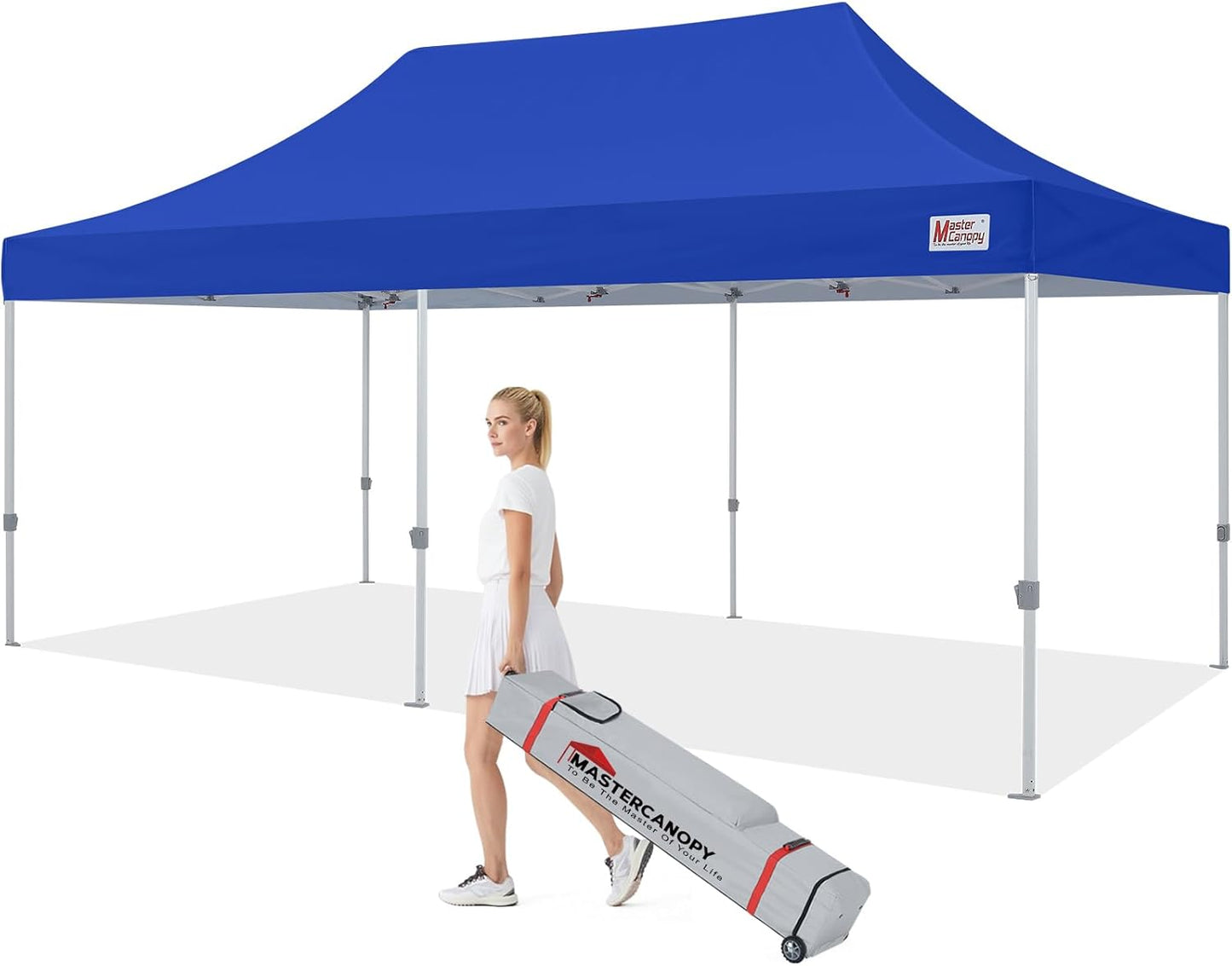 MASTERCANOPY Pop Up Canopy Tent Commercial Grade 10x20 Instant Shelter (Blue)