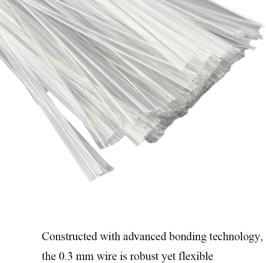 HAHIYO 300Pcs 4inches Cear Metal Twist Ties Bread Candy Coffee Bag Ties Plant Garden Twist Ties for Cellophane Treat Bags Gift Wraping Bags Plastic Bags Halloween Party Cake Present Art Crafts