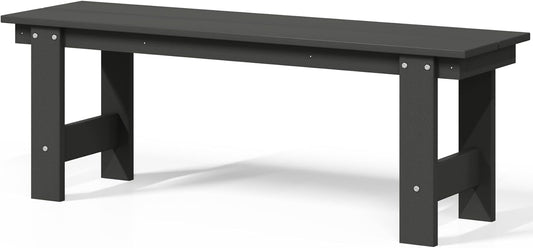 Garden Bench, Front Porch Bench Entryway Park Bench, Patio Backless Garden Seat for Outdoors/Indoor, Low Farmhouse Bench, Gray