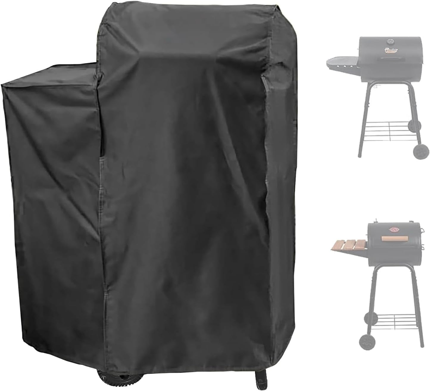 Grill Cover for Char-Griller E1515 Patio Pro Charcoal Grill, Patio Pro 1616, Outlaw Maverick E1016, The King-Griller Gambler E1416 Charcoal Grill, Heavy Duty Waterproof UV Resistant, BBQ Accessories