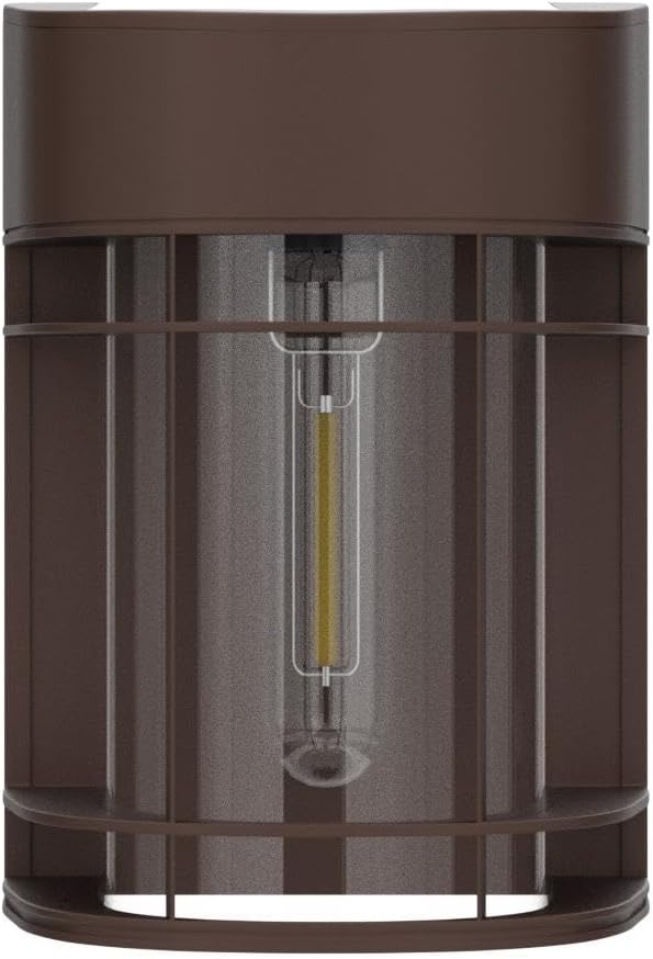 Solar Fence Lights, 8 Pack Deck Light Waterproof Solar Outdoor Lights for Garden Fence Post Backyard Decor, Brown