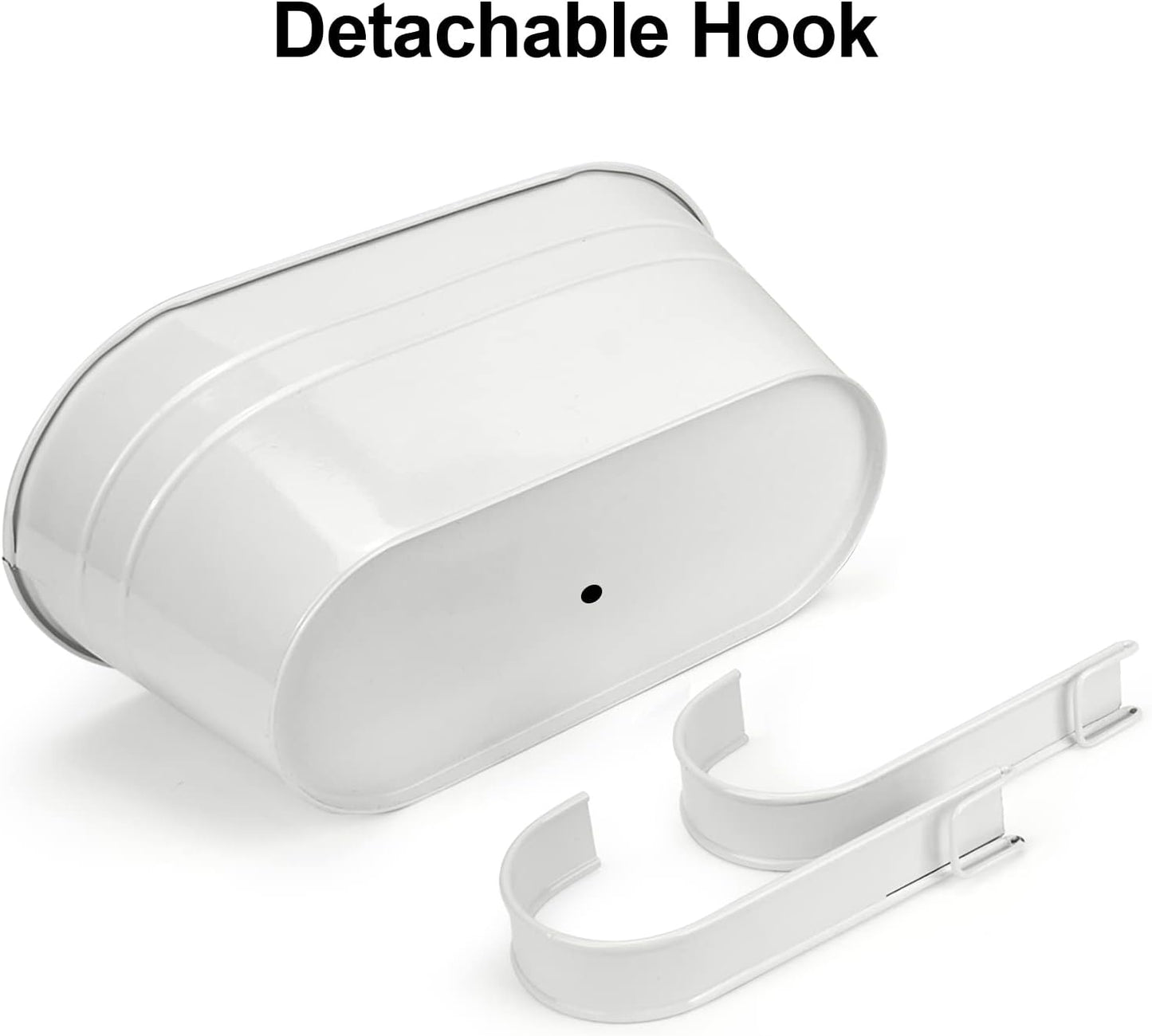 OGIMA 4pcs Hanging Flower Pots, Metal Iron Wall Planter Indoor/Outdoor for Railing Fence Balcony Garden Home Decoration with Detachable Hooks