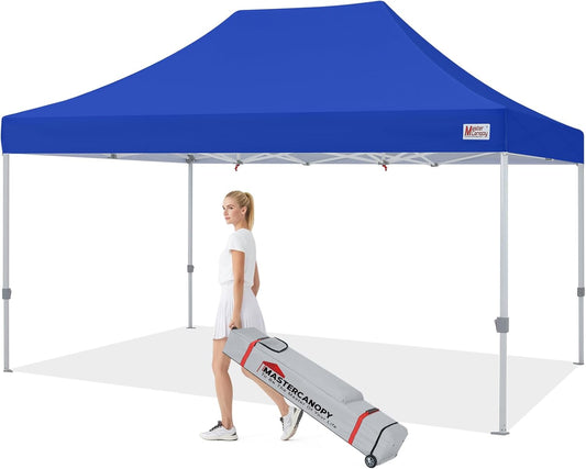 MASTERCANOPY Pop Up Canopy Tent Commercial Grade 10x15 Instant Shelter (Blue)