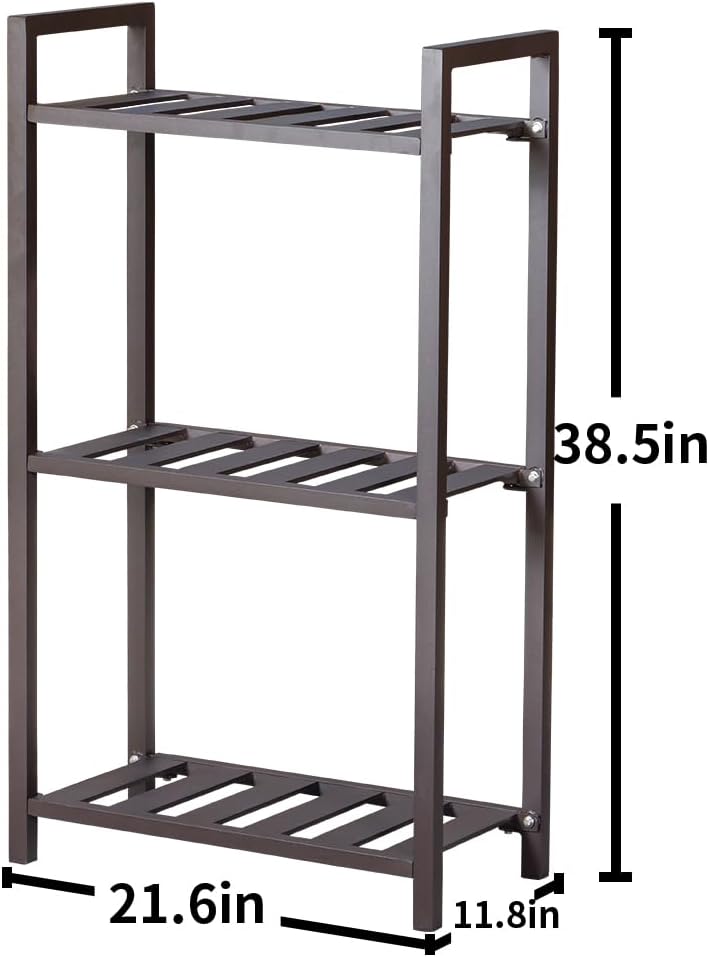 Plant Stand for Versatile Decor - Indoor/Outdoor Aluminum Stand with 300 LBS Strength, Sized L21.6 x W11.8 x H38.5 inch - Perfect for Patios, Gardens, Living Rooms