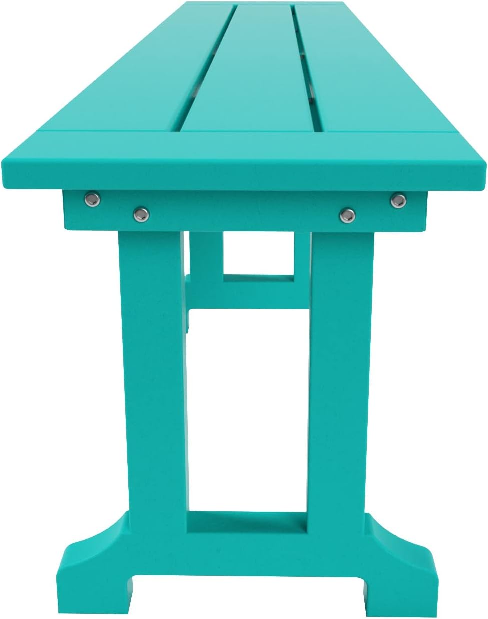 WestinTrends Malibu 65" Outdoor Dining Bench, All Weather Resistant Poly Lumber Patio Garden Bench Trestle Long Bench for Both Outdoor and Indoor, Turquoise