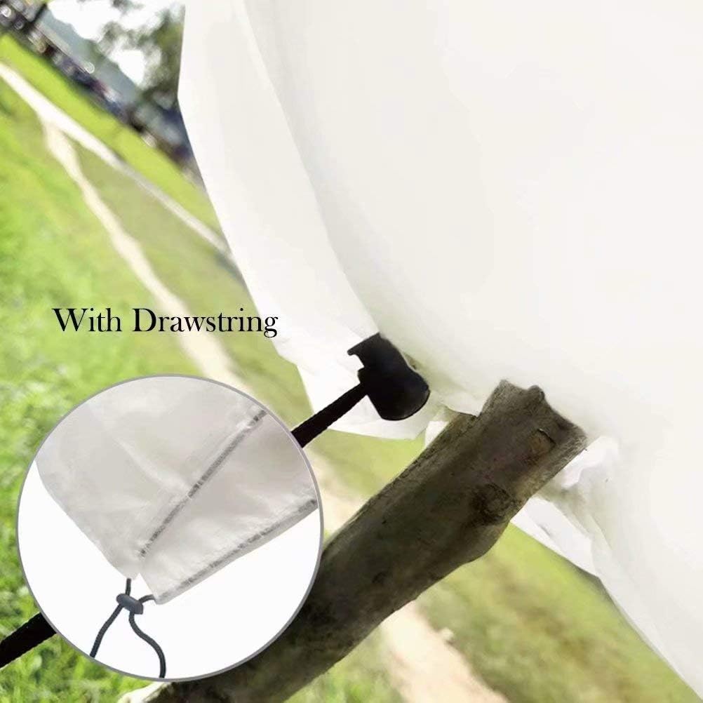 Agfabric Warm Worth Frost Blanket 1.5 oz 84"x72" Shrub Jacket,Rectangle Plant Cover for Frost Protection,White