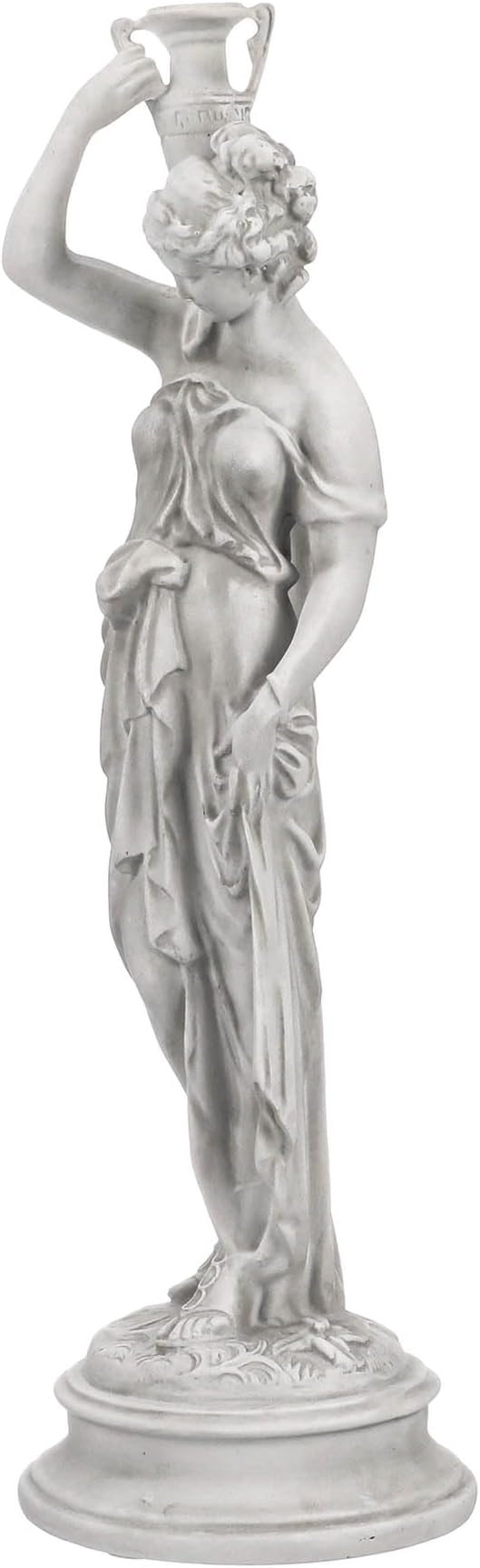 Design Toscano Dione the Divine Greek Water Woman Indoor/Outdoor Garden Statue, Medium, 22 inches tall, Cast Stone Resin, Antique Stone Finish