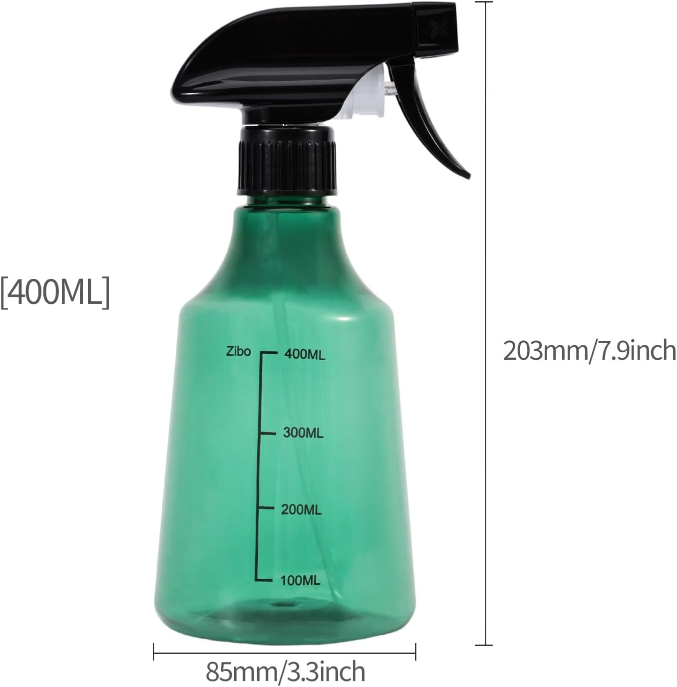 driew Plant Mister Spray Bottle, 2 Pack 13.6oz 400ML Plant Mister Water Spray Bottle with Scale for Plants Misting Bottle Water Fine Mist,Green