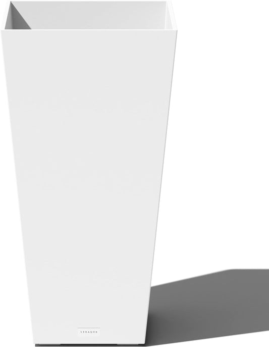 Veradek V-Resin Indoor/Outdoor Taper Planter (30 inch, White)