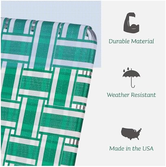 Lawn Chair USA Folding Aluminum Outdoor Patio Lawn Chair | Heavy-Duty Webbed Chairs for Camping, Sports, Beach, Yard & Tailgating | Lightweight Portable | Classic - Christmas Theme