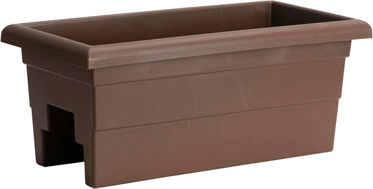 Root & Vessel Countryside Rail Planter, Brown, 24"