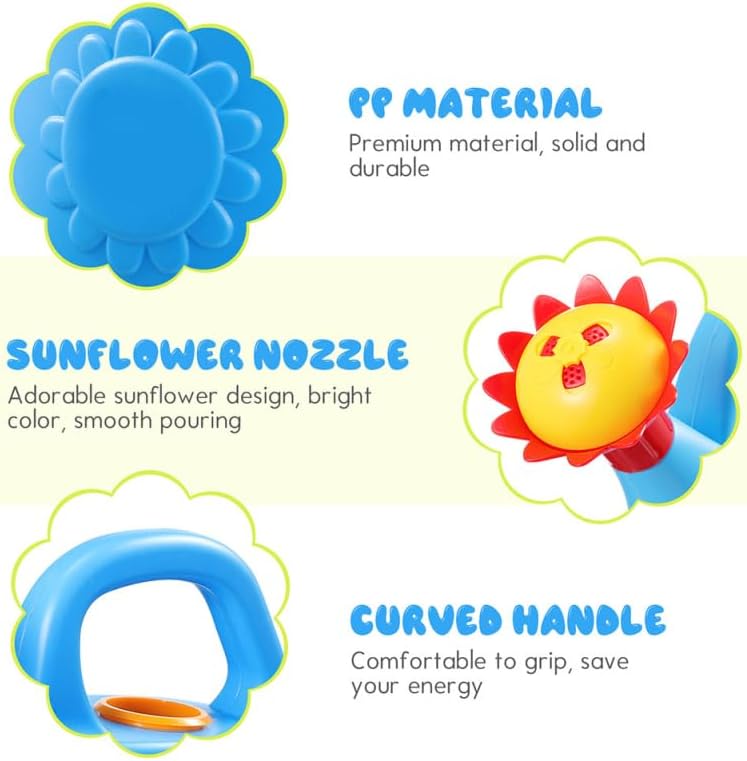 STOBOK 3Pcs Kids Watering Cans - Plastic Watering Kettle Toys for Toddlers, Garden & Bath Play - Indoor Outdoor Sand Beach Toy Set to Develop Motor Skills (Random Color)