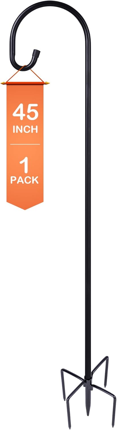 Shepherd-Hooks Adjustable for Bird-Feeder Lantern Plant-Hook Garden-Stake - Plant Stand Hanger for Outdoor Flower Basket, Bird Feeder Hanger Weddings Décor