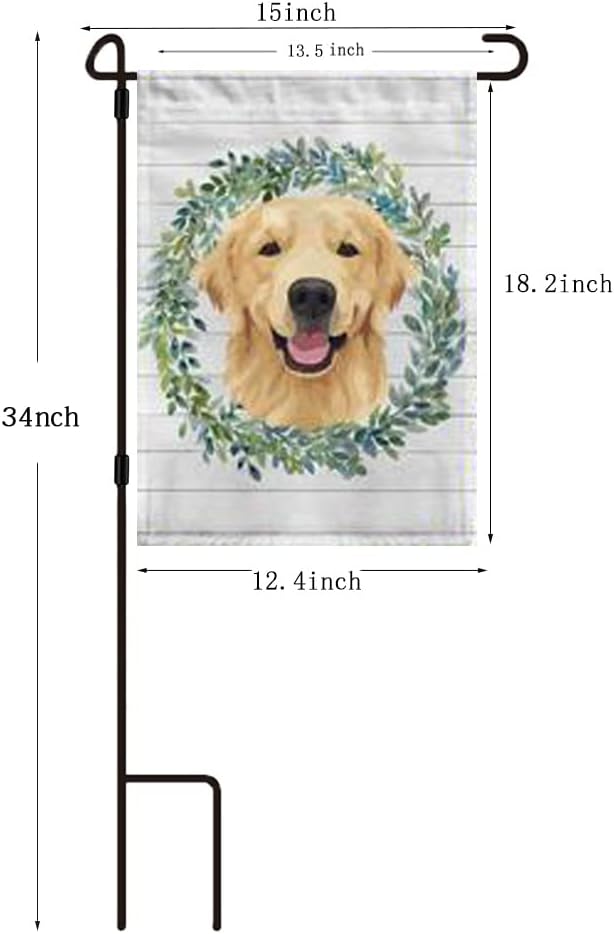 Garden Flag Holder Stand 10 Pack Garden Flag Pole for 13.5" Width 12 x 18 Inches Flags with Anti-Wind Clip for Outdoor Garden Yard Lawn