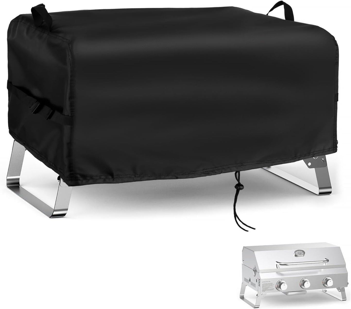 Kingling Grill Cover Fits for NXR 3 Burner Portable Gas Grill, 25 inch Waterproof Outdoor Grill Cover Barbecue Cover (Cover Only) - 25" L x 18" W x 15" H