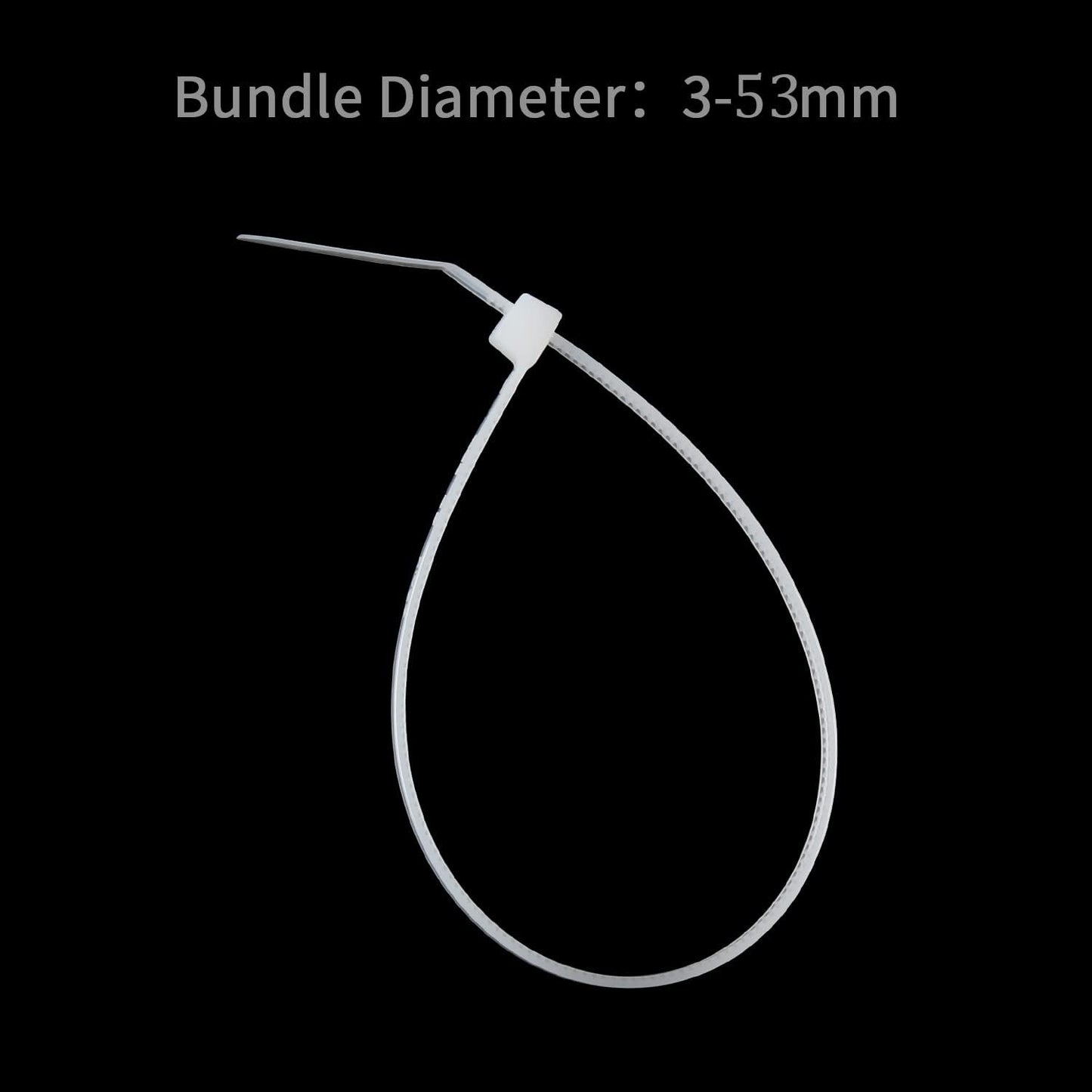 XINGO 100PCS Heavy Duty Cable Zip Ties, Premium Nylon, 50 Pound Tensile Strength, White, 8 Inch