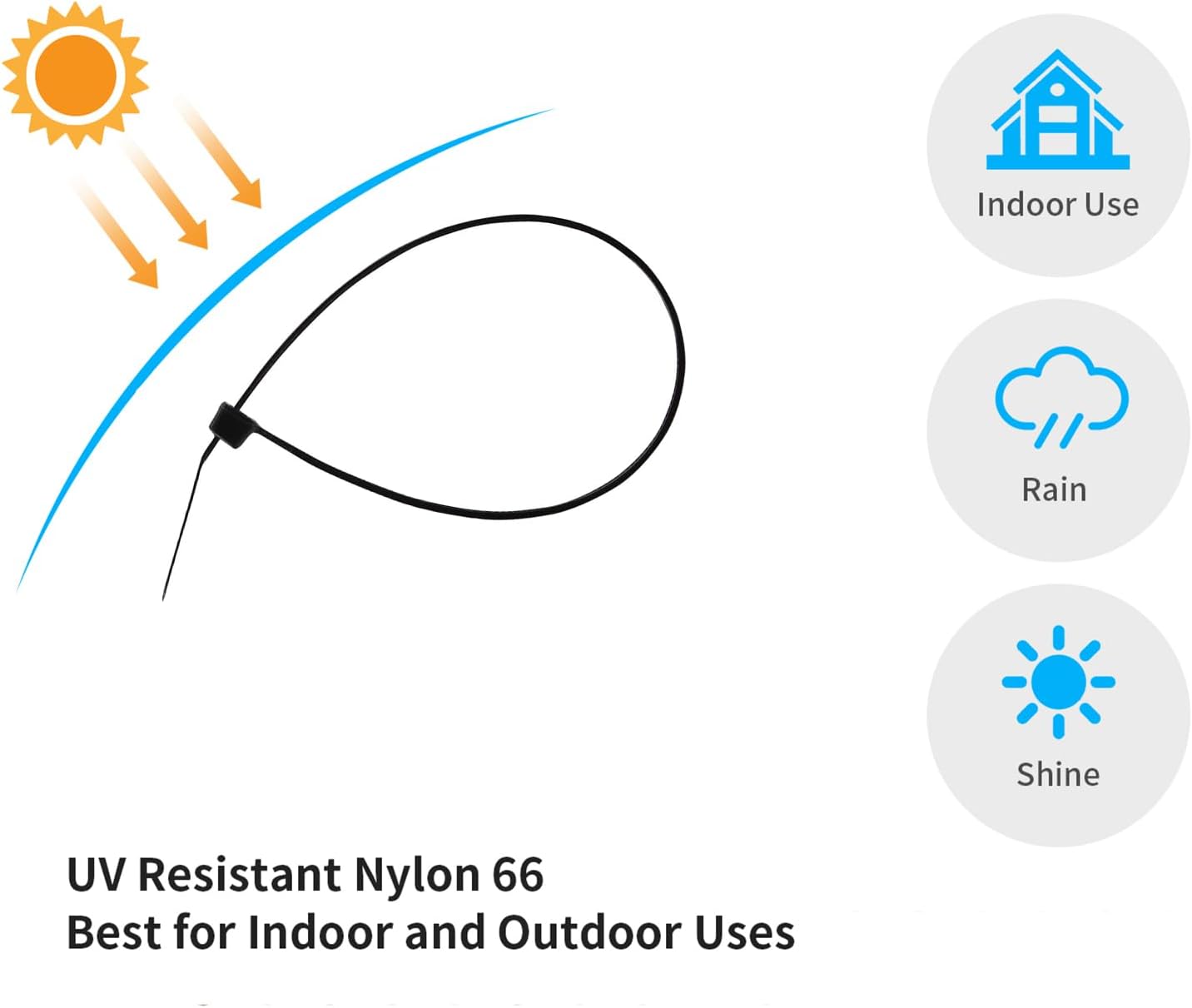 12 Inch Zip Ties Garden Green 1000 PCS, 50 Lbs- Heavy Duty Tensile Strength, Nylon PA66 UV Resistant Cable Ties for Indoor and Outdoor Use - Ideal for object bundling and fastening