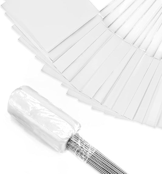 Zozen 100Pack White Marking Flags, Writable/15x4x5 Inch, Yard Flags for Lawn & Irrigation & Landscape & Sprinkler & Survey & Dog Training.