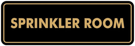 Signs ByLITA Standard Sprinkler Room Sign (Black Gold) - Large