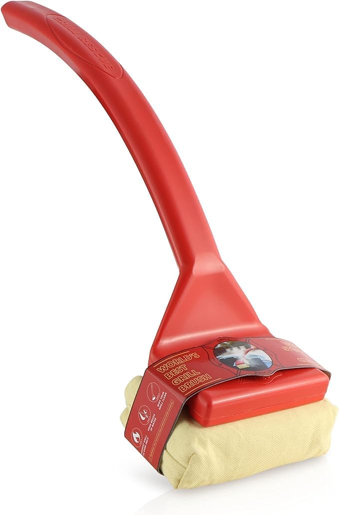 Grill Rescue BBQ Replaceable Scraper Cleaning Head, Bristle Free - Durable and Unique Scraper Tools for Cast Iron or Stainless-Steel Grates, Barbecue Cleaner (Non Scraper Brush)