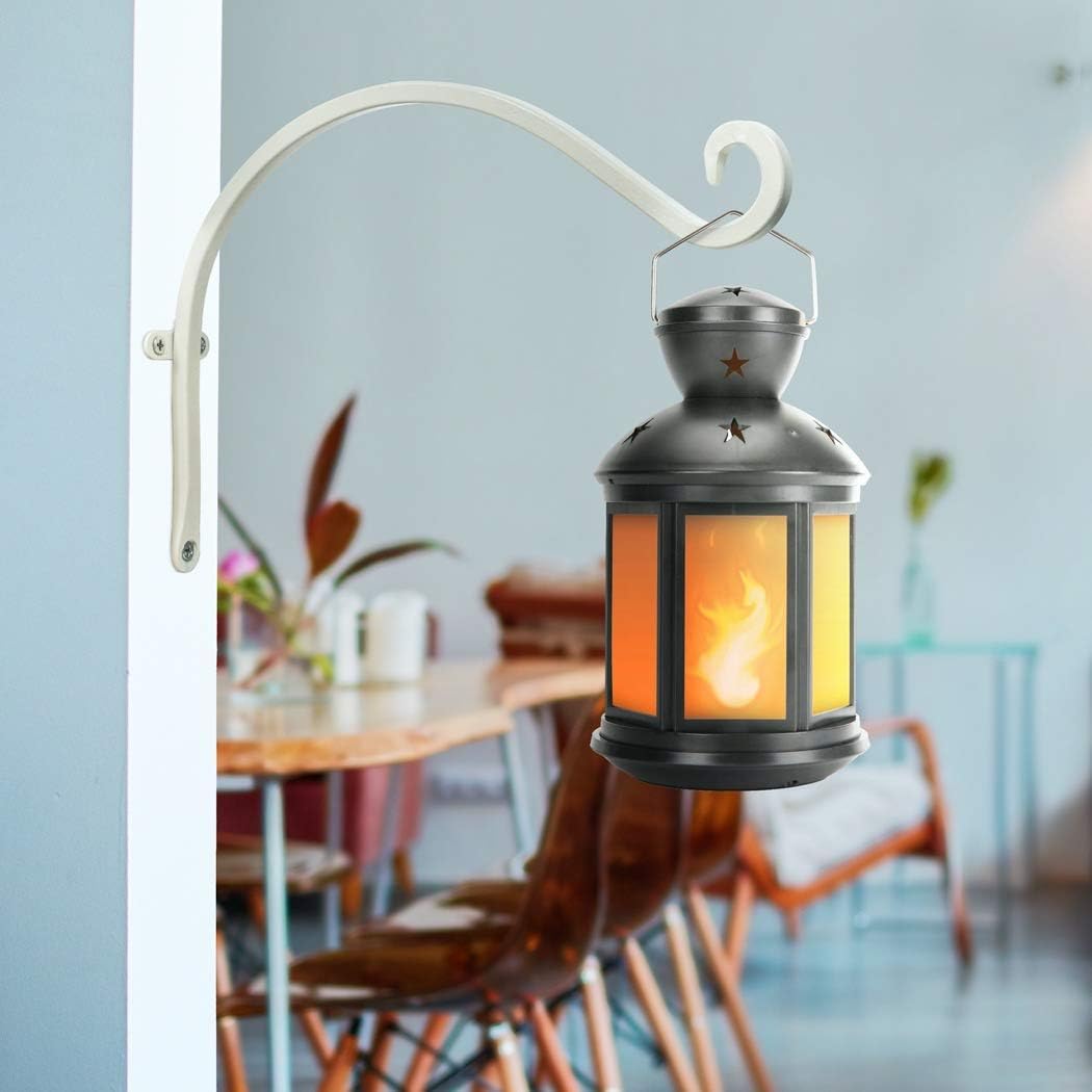 Hanging Plant Brackets Outdoor: 12-Inch Hanging Plant Hangers Wall Hooks - Wall Mount Brackets for Bird Feeder Flower Baskets White