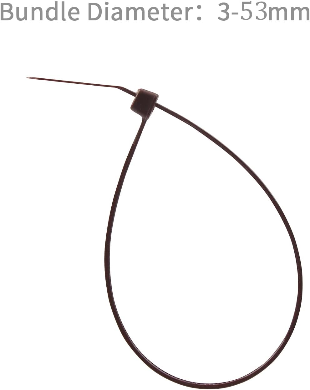 XINGO 1000 PCS Brown Zip Ties 8 Inch, 60 LBS Tensile Strength, Self-Locking Nylon Plastic Nylon Wire Ties for Indoor and Outdoor Use