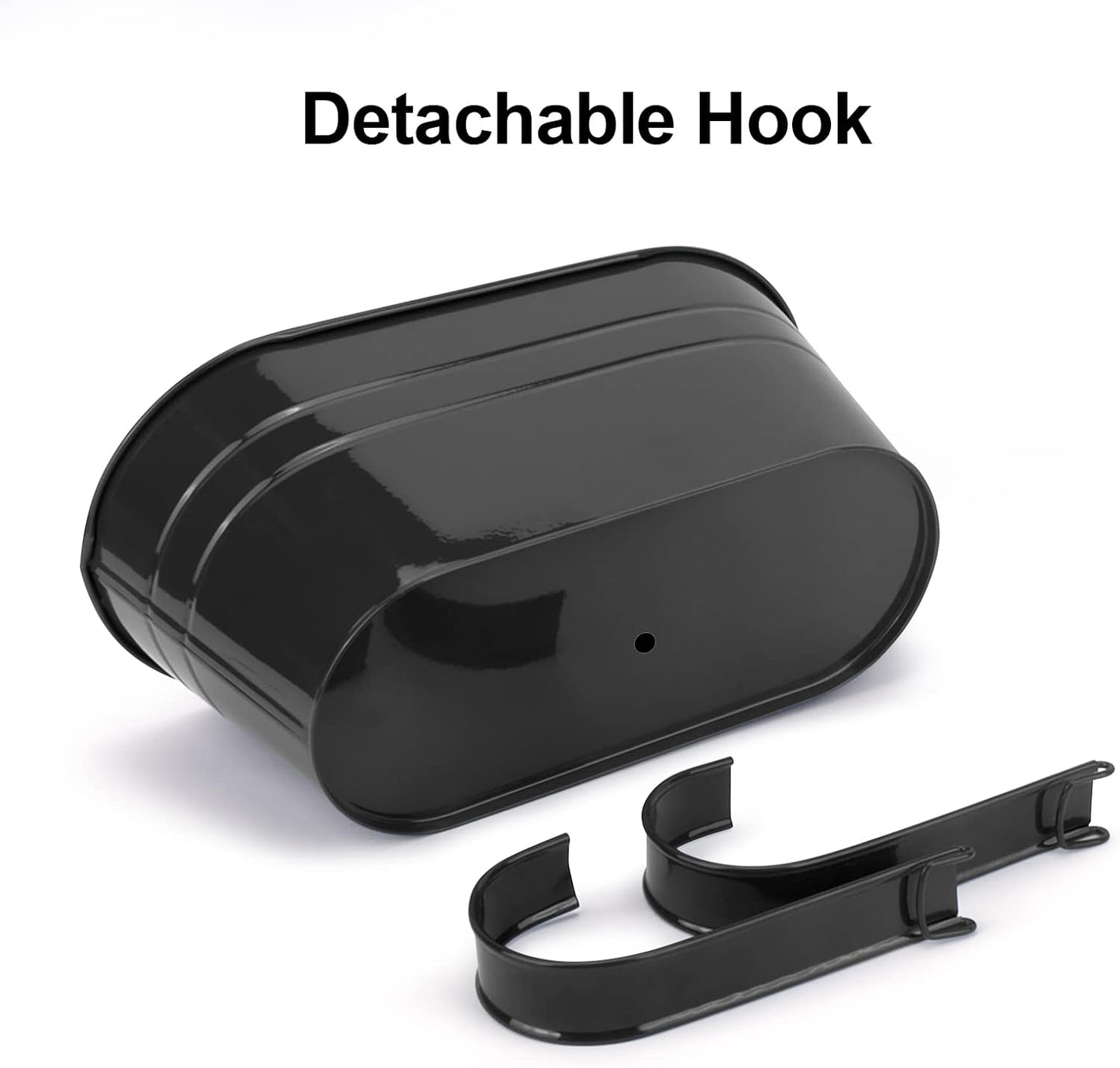 OGIMA 4pcs Hanging Flower Pots, Metal Iron Wall Planter Indoor/Outdoor for Railing Fence Balcony Garden Home Decoration with Detachable Hooks