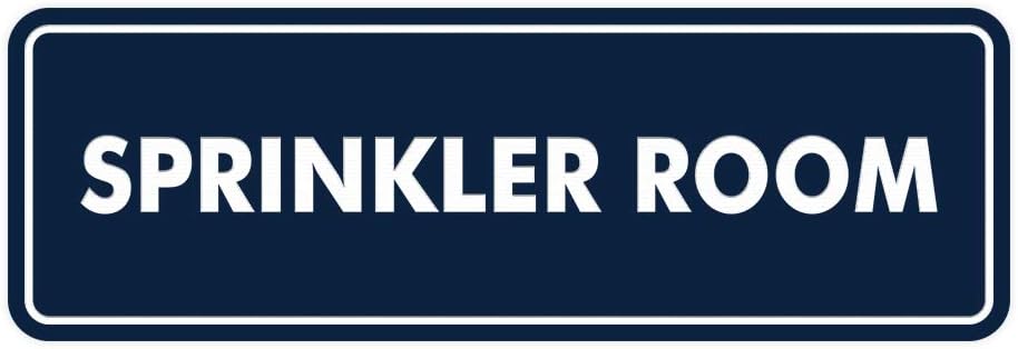 Signs ByLITA Standard Sprinkler Room Sign (Navy Blue/White) - Large