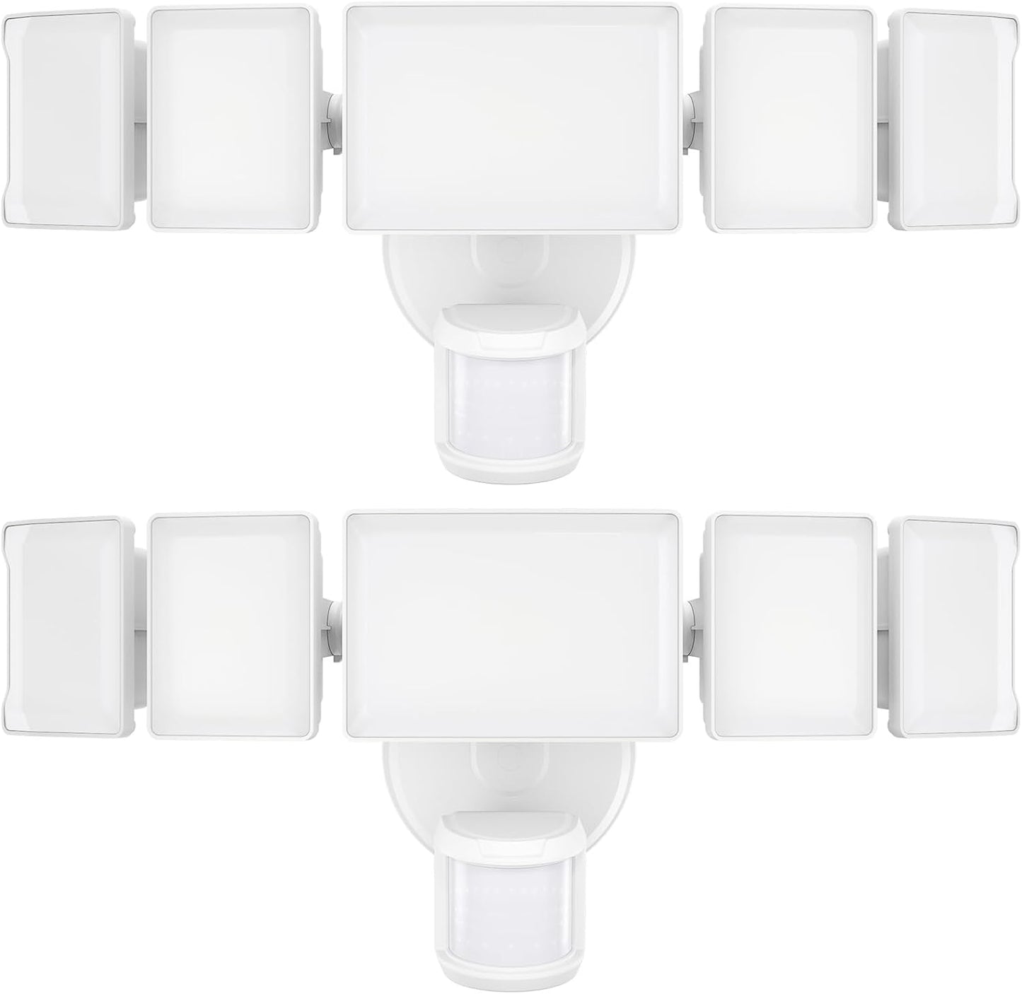 Olafus 100W Motion Sensor Outdoor Lights, 10000LM 2 Pack Motion Sensor Flood Light, Dusk to Dawn Outdoor Lighting, IP65 Waterproof Motion Detector Lights for Outside, White
