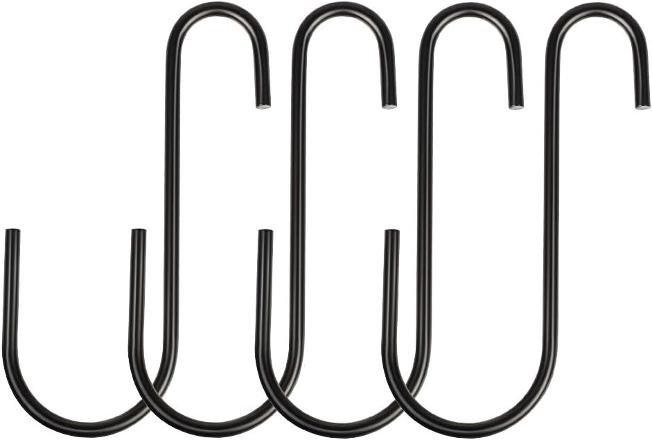 Vindar 4 Pack 6 Inches Bird Feeders Hooks Extra Large S Shape Hooks Heavy Duty S Shape Hook for Hanging Wind Chimes, Garden Ornaments, Gardening Tools, Bird House, Lanterns, Kitchenware