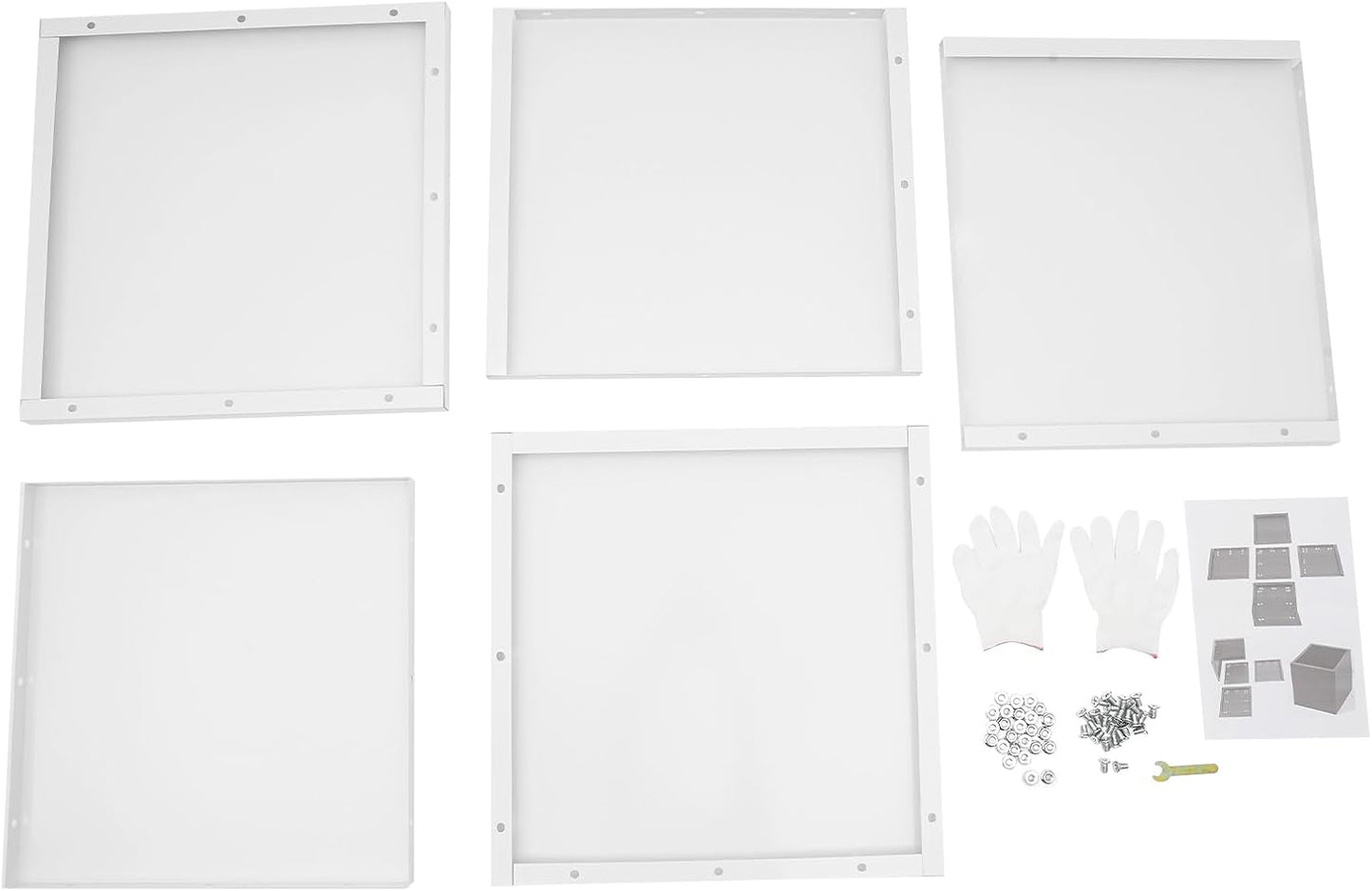 20" L x20 W x20 H Metal Flower Boxes Planter Boxes Outdoor Raised Garden Bed Indoor Outdoor Planting Bed White Square Planter Box for Patios Lawn Yard Decor Storage