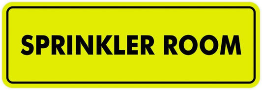 Signs ByLITA Standard Sprinkler Room Sign (Yellow/Black) - Small