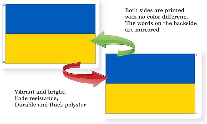 Ukraine Flag 4x6FT Ukrainian National Polyester Flag With 2 Grommets For Patriotic Ukrainian Themed Festival Events Party Decoration (Ukraine, 4x6FT)