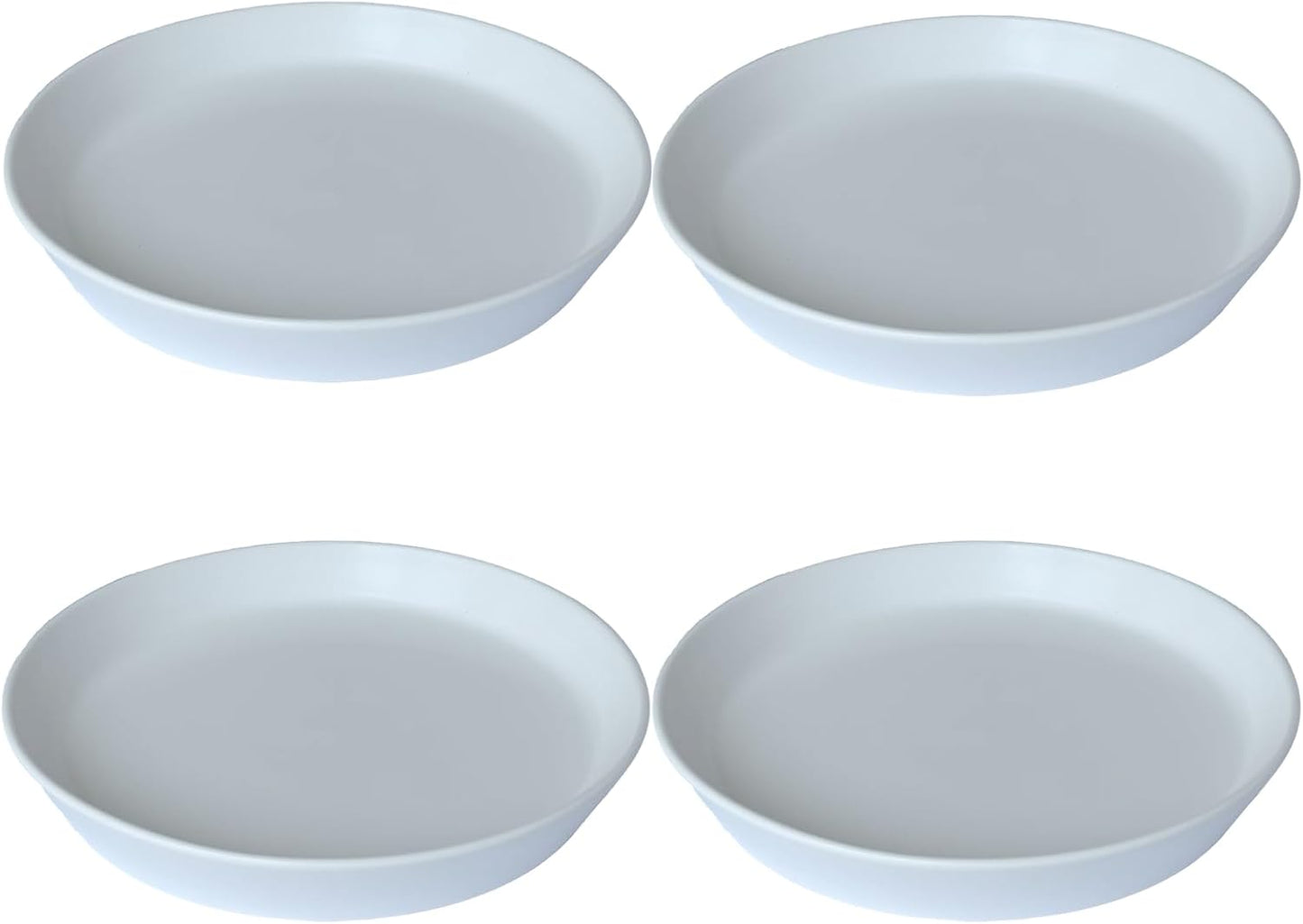 4 Pack of Plant Saucer, 5 inch Glazed Ceramic Plant Tray, Deep Drainage Tray for 4 Inch Flower Pot,Plant Dish Plate to Catch Water for Indoor & Outdoor