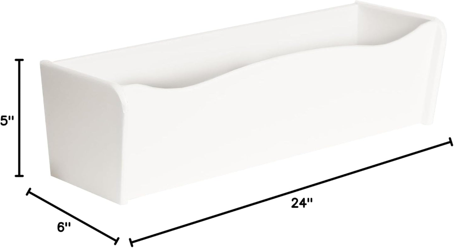 Flower Box 24" x 6" x 5" Paintable Polyethlene for Window Sills, Sheds, and Playhouses, 1 PK (FB24P-BX1)