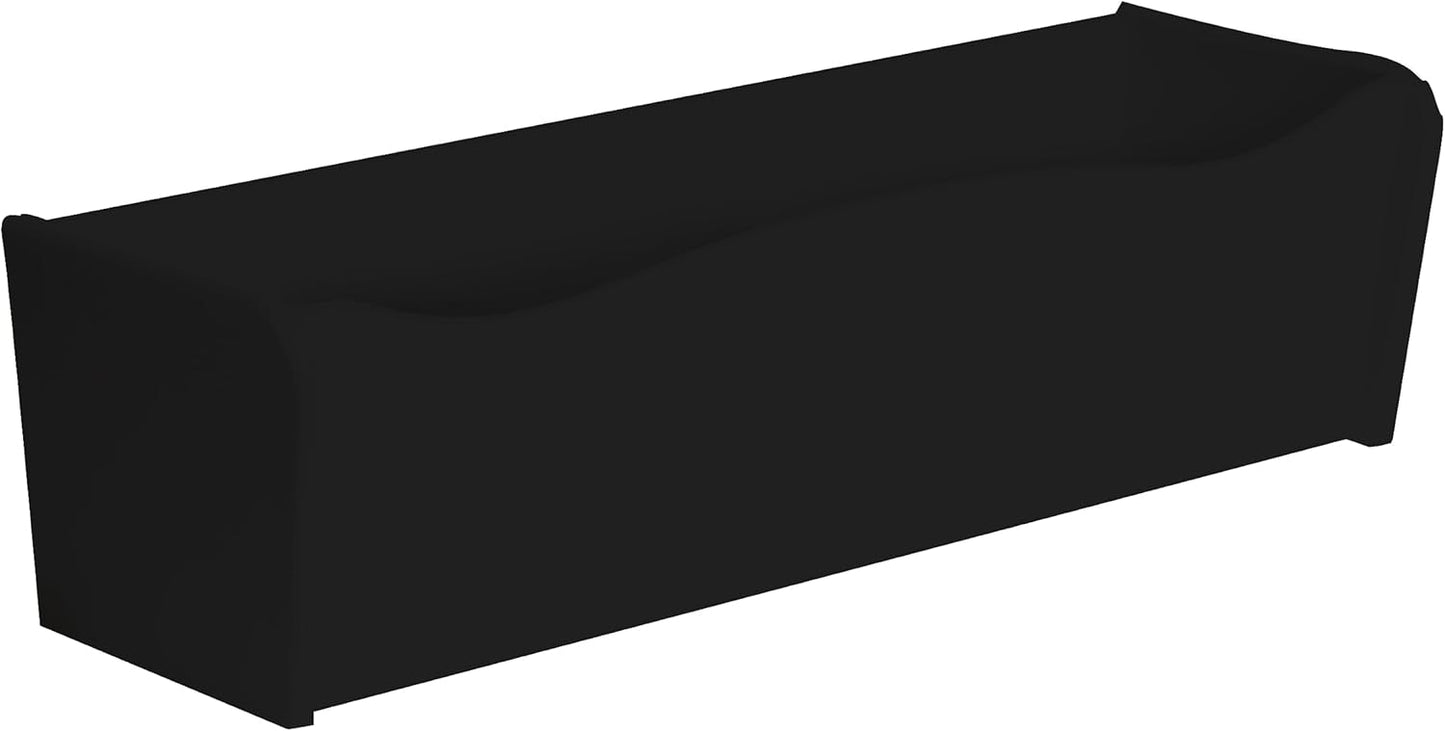 Flower Box 24" x 6" x 5" Black Polyethlene for Window Sills, Sheds, and Playhouses, 1 PK (FB24BLK-BX1)