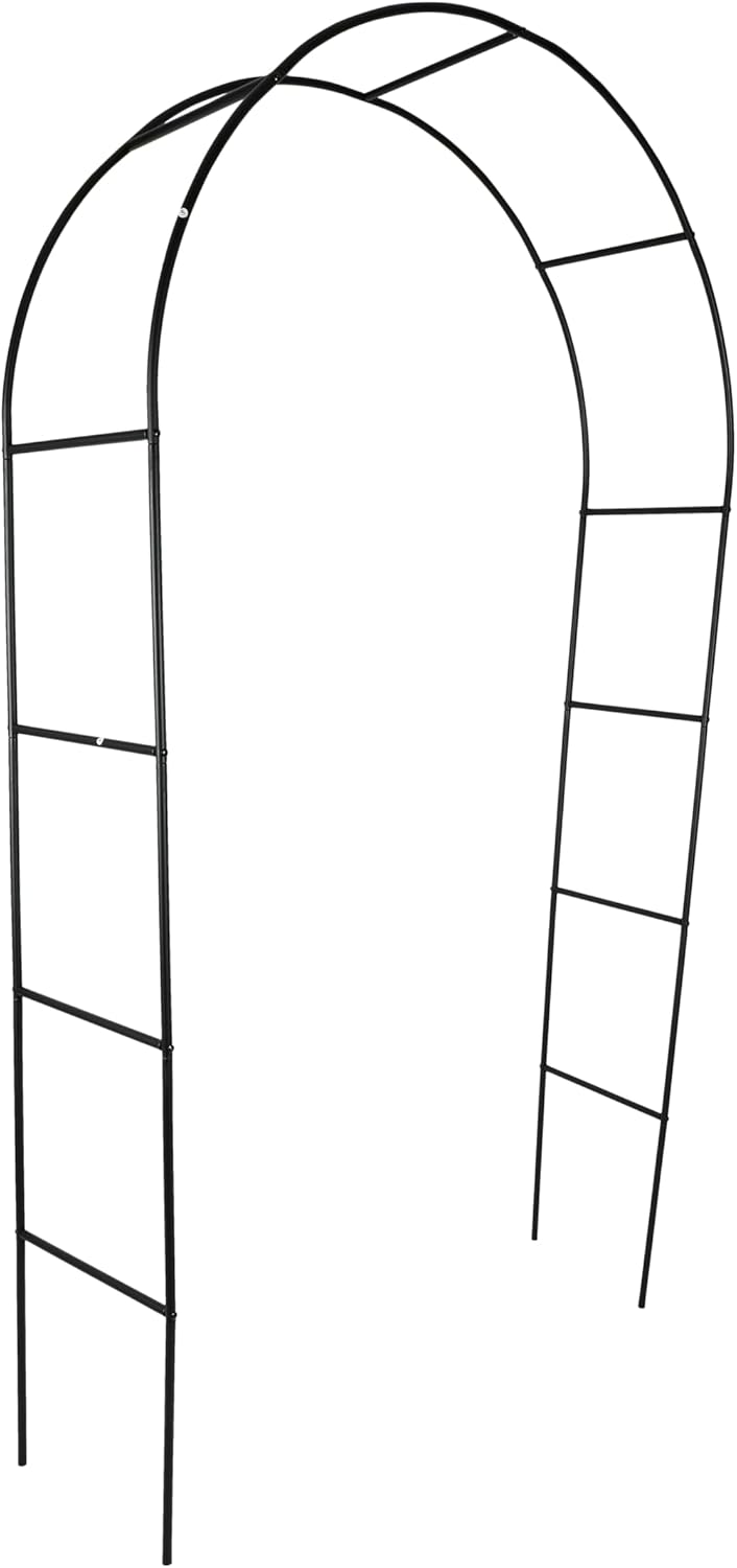 Metal Garden Arch 7.8ft High X 4.5ft Wide Garden Arbor for Various Climbing Plant Outdoor Garden Lawn Backyard Wedding Arch Party Decoration Archway