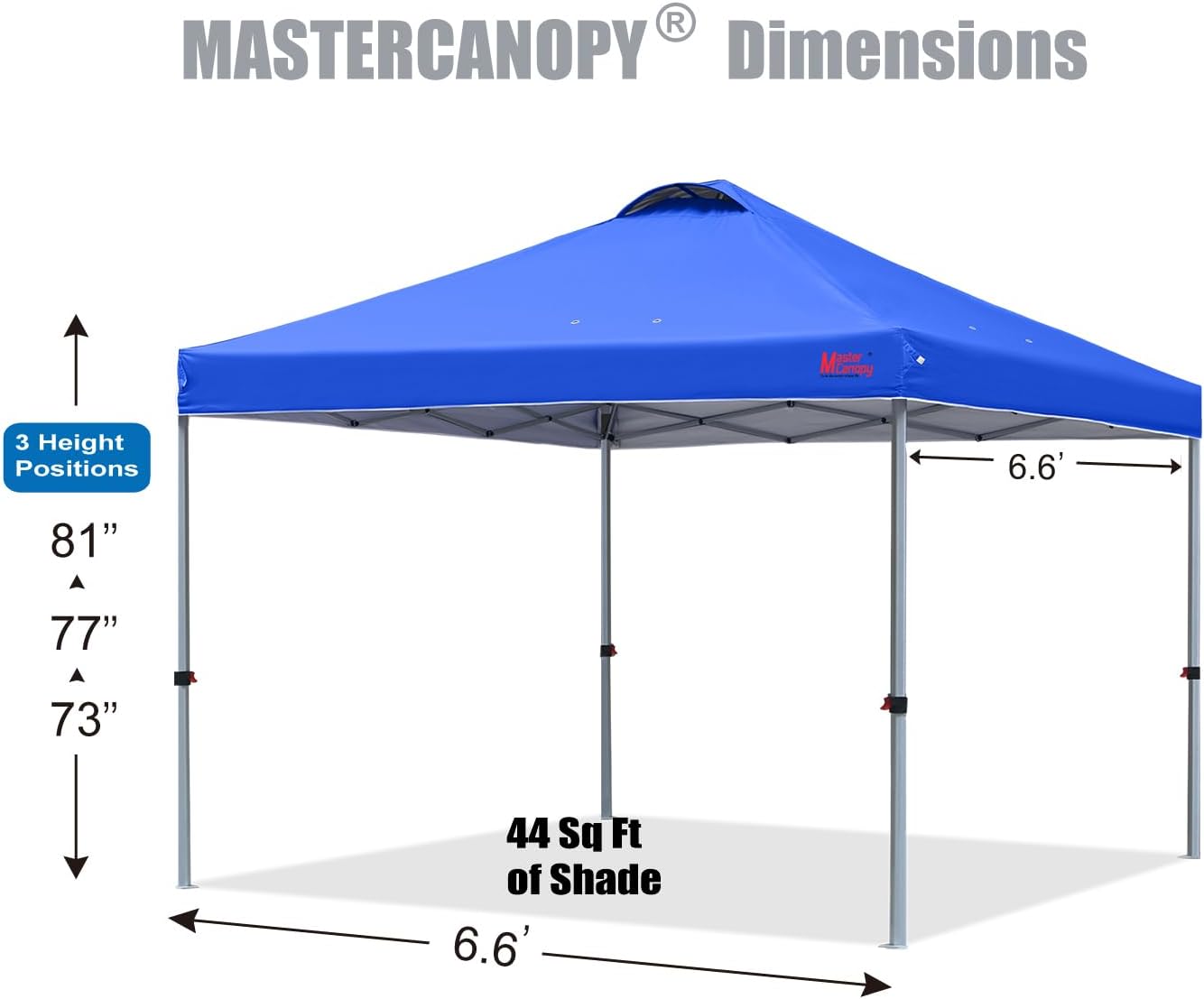 MASTERCANOPY Durable Pop-up Canopy Tent with Roller Bag (Blue)